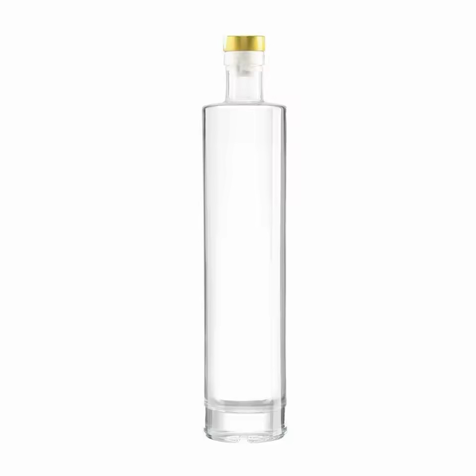 Premium Transparent Glass Bottles for Luxury Brandies Like Whiskey Rum Gin Tequila in Customized Sizes 350ml 500ml 700ml 750ml