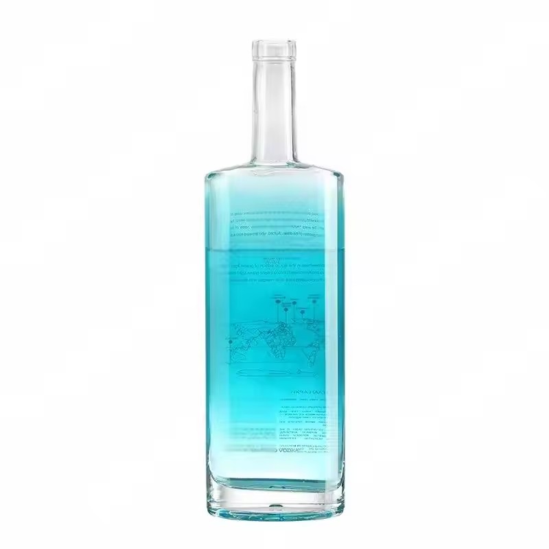 China Factory Luxury Whiskey Vodka 750ml Spirits Liquor Glass Bottle Nordic Liquor Bottles Without Stopper Cork