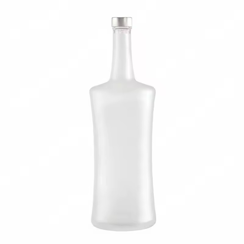 In Stock Frosted Clear 500ml 750ml Empty Gin Liquor Spirits Vodka Whishky Olive Oil Glass Bottle With Cork Cap