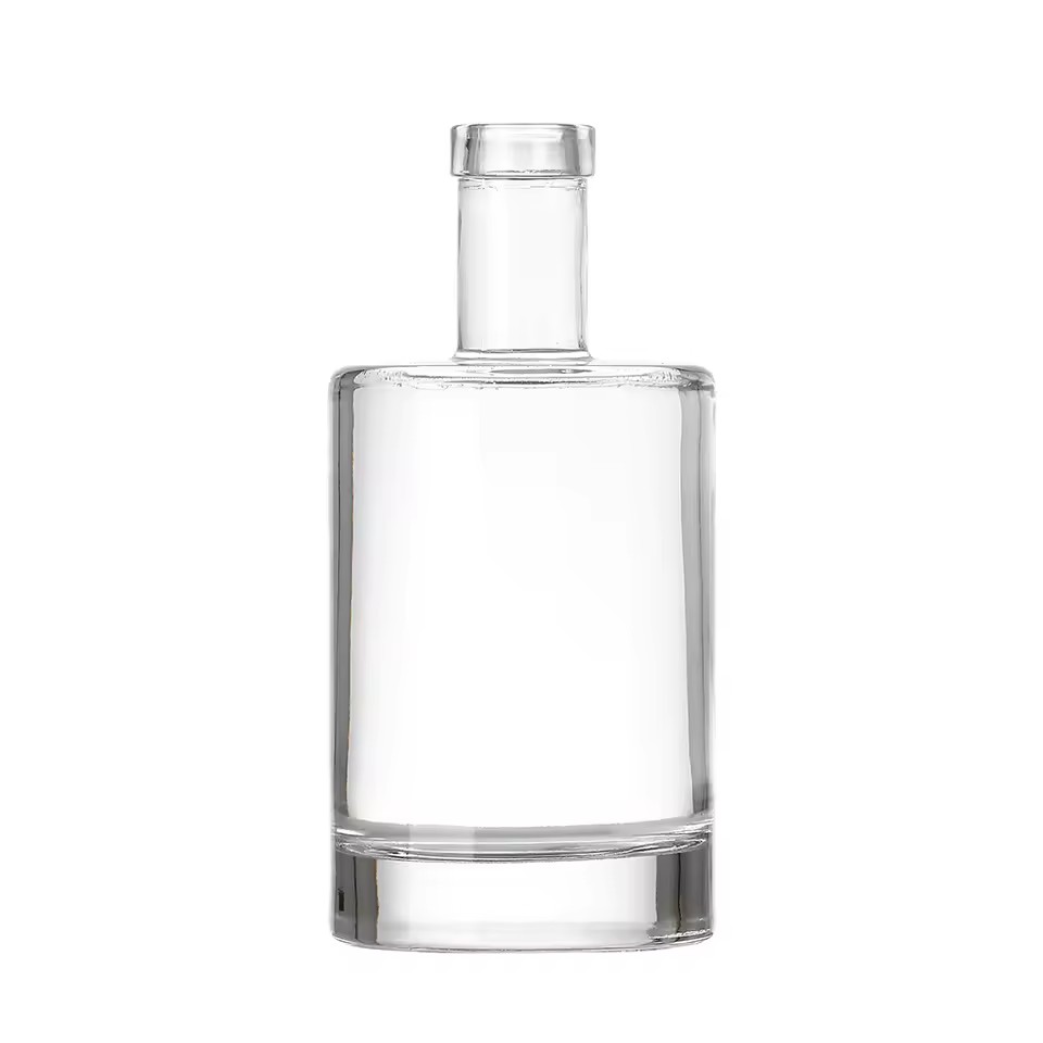 Clear Glass Wine Bottle with Cork 100ml 375ml 500ml 750ml High-Grade Empty Vodka Whisky Glass Bottle