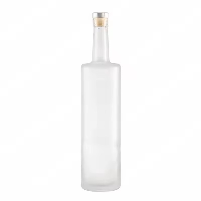 Custom Frosted 500ml 700ml 750ml Screen Printing Liquor Bottle Glass Whiskey Rum Tequila Vodka Gin Bottle