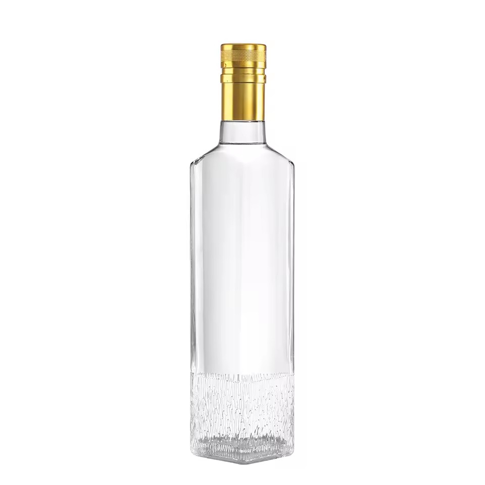 New Design Shape 500ml 700ml 750ml Spirits Tequila Vodka Brandy Whisky Rum Gin Liquor Glass Bottle