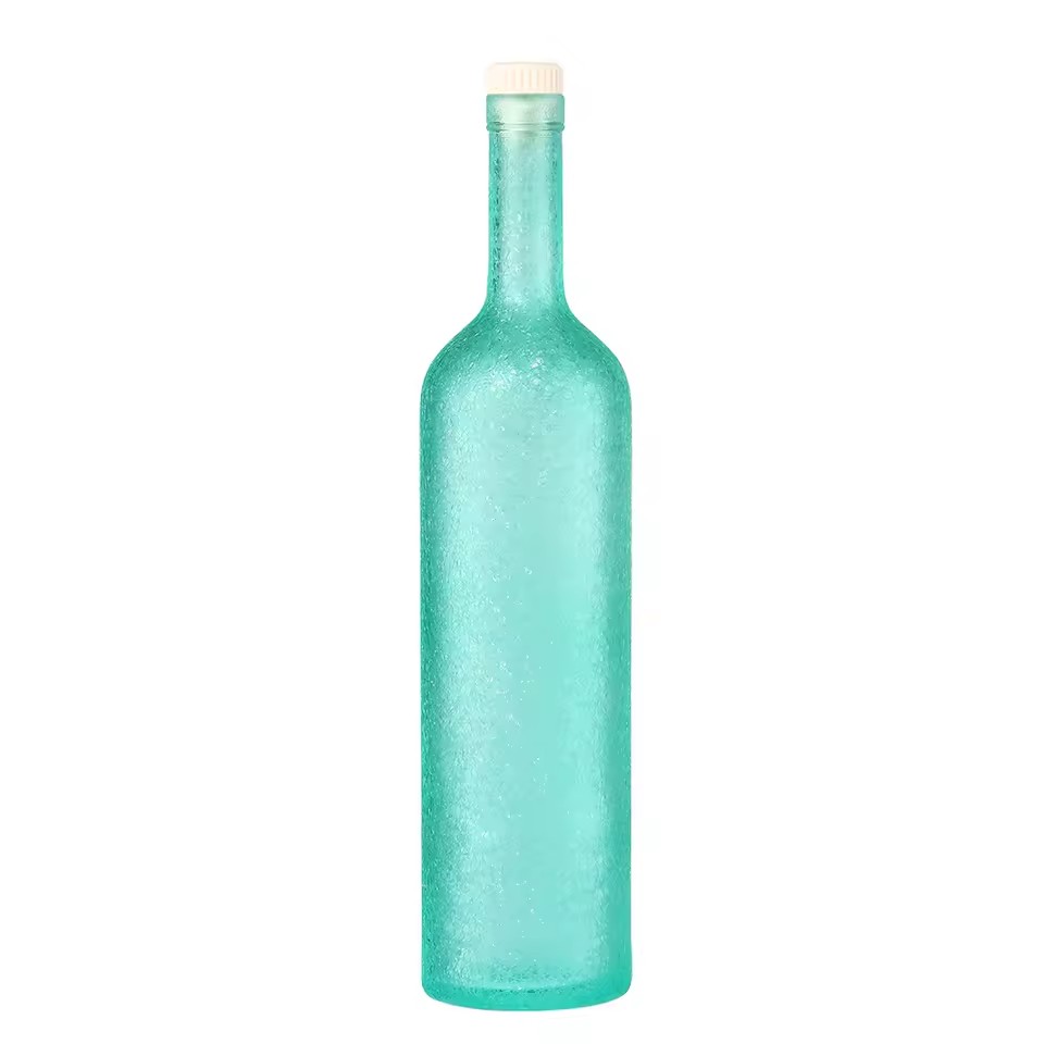 Wholesale Unique Craftsmanship Cylinder Round Shape Extra Flint Gin Wine Liquor Vodka Spirit Brandy Whiskey Glass Bottles