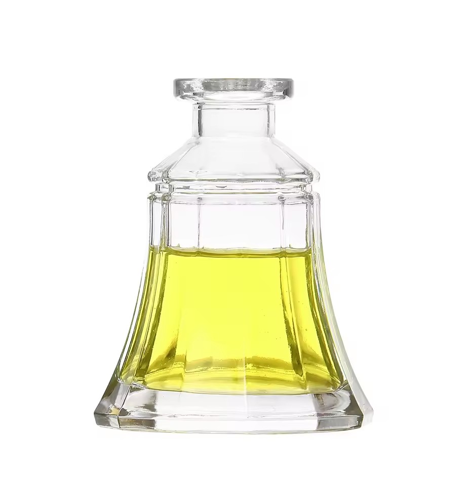 Customized Crystal Clock Premium Transparent Empty 20ml 30ml 50ml 100ml Glass Perfume Bottle for Hotel Resort