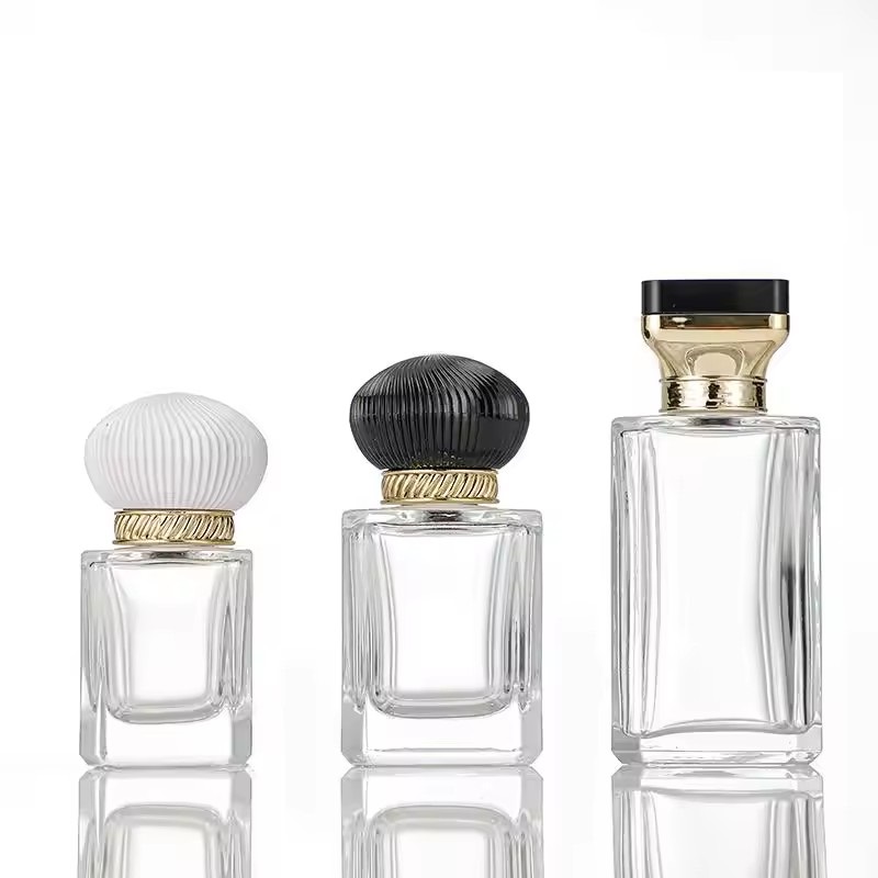 Customized LOGO Printing Transparent Empty Serum Bottle Wholesale 30ml 50ml 100ml Glass Cosmetic Bottle for Skin Care Water