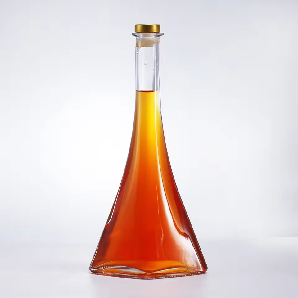 High-End 500ml Crystal Glass Tapered for Champagne Bottles 500ml Capacity Cork for Tequila Brandy Energy Drinks Wholesale Price