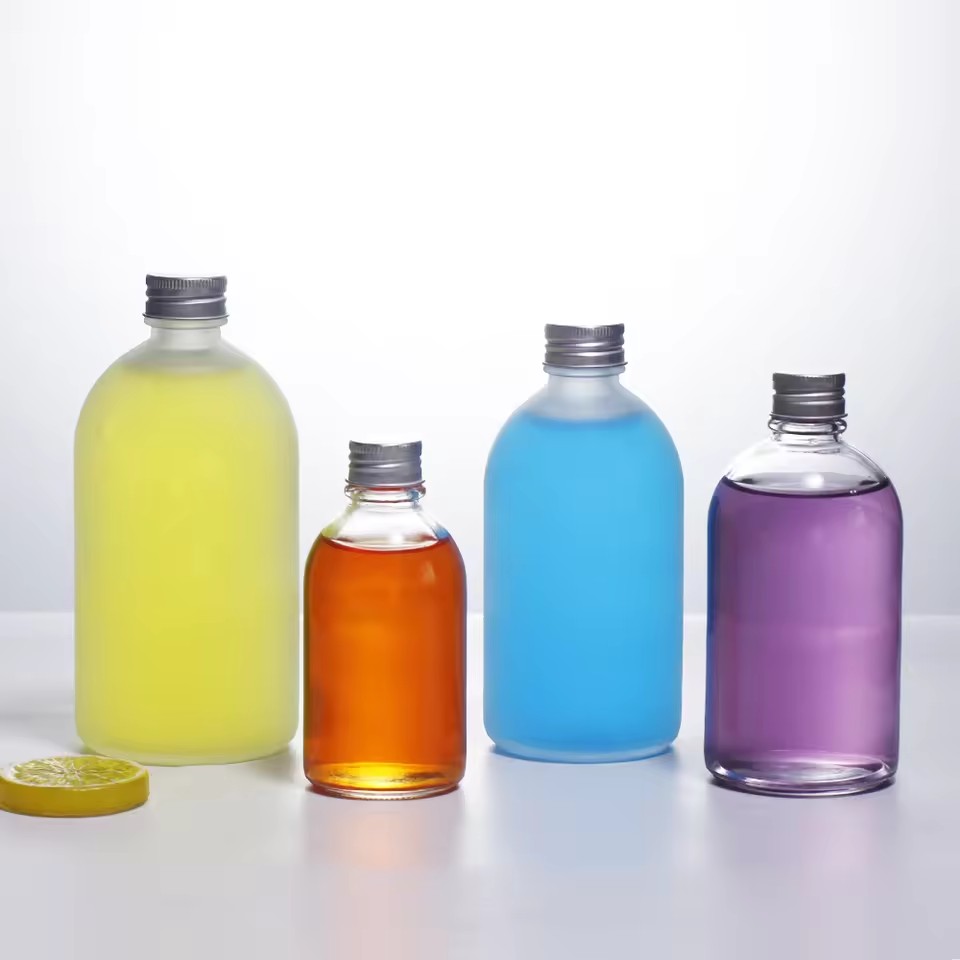 Economy 150ml 280ml 350ml 500ml Whiskey Bottle Oslo Bottle Round Glass Bottle Water Juice and Water Beer