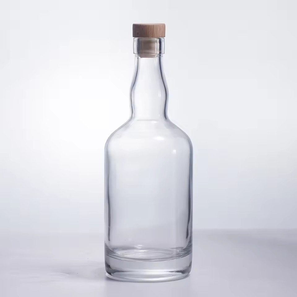 500ml Glass Liquor Spirit Bottles with Cork Stopper Lids on Sale