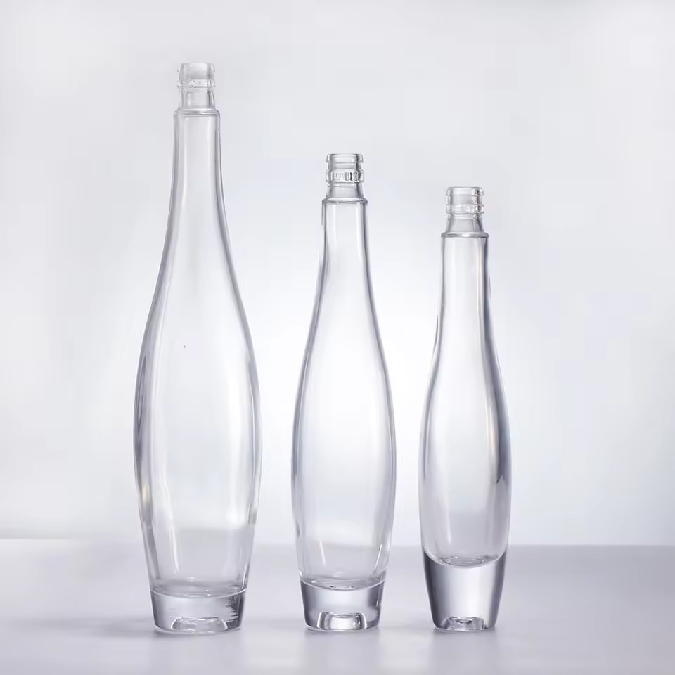 Wholesale Glass Wine Bottle Cork Lid 12oz 100ml 180ml 280ml 500ml Sizes Screen Printing for Wine Sparkling Wine Juice Tequila