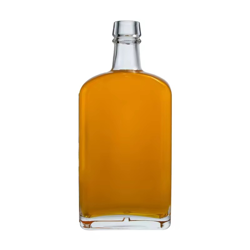 Bulk Flat Square Liquor Glass Bottles Rectangular Gin Bottle Spirit Vodka Glass Bottles 750ml