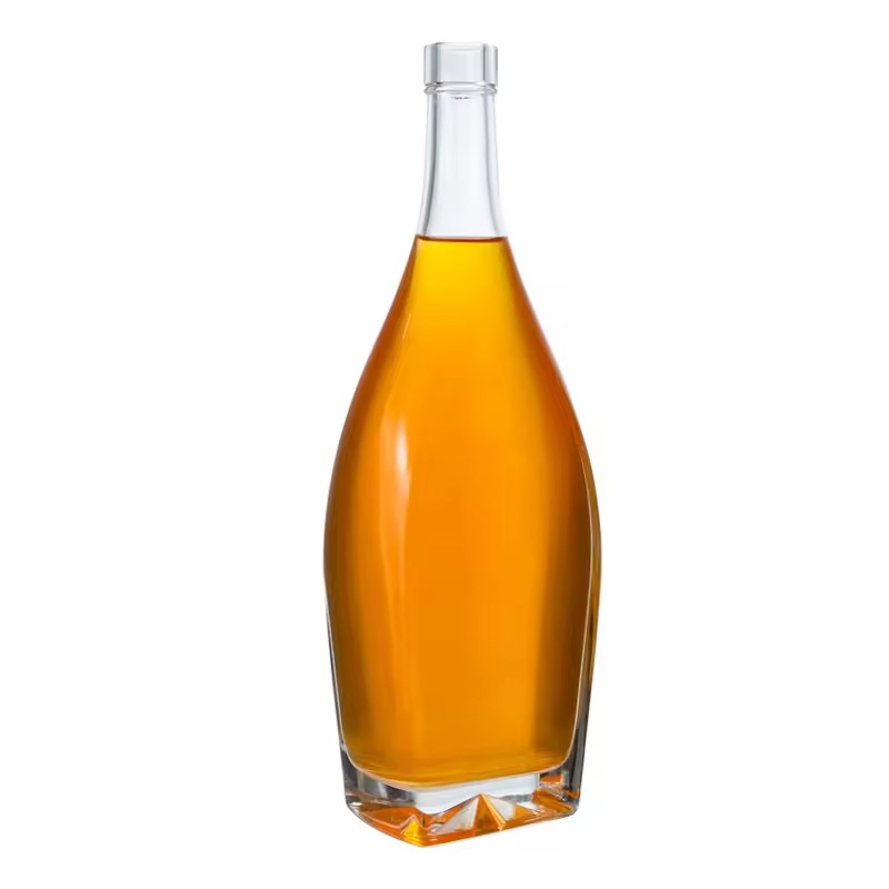 Wholesale Manufacture Custom Glass Bottle 1000ml Empty Gin Whisky Spirit Whisky Vodka Glass Bottle