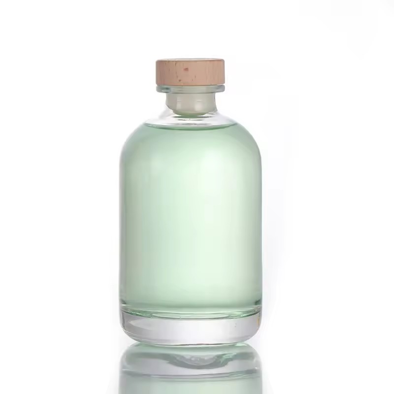 Cute Round 500ml Glass Bottle for Spirit Liquor Vodka Gin Rum Juice Coffee