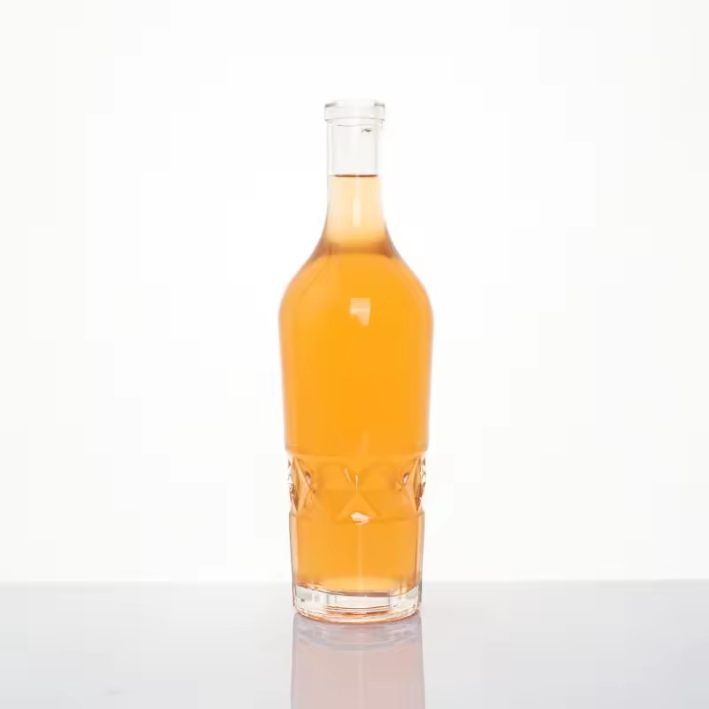 Wholesale 750ml Round Glass Spirits Bottle Empty Juice Glass Bottles Spirit Whisky Vodka Special Bottom