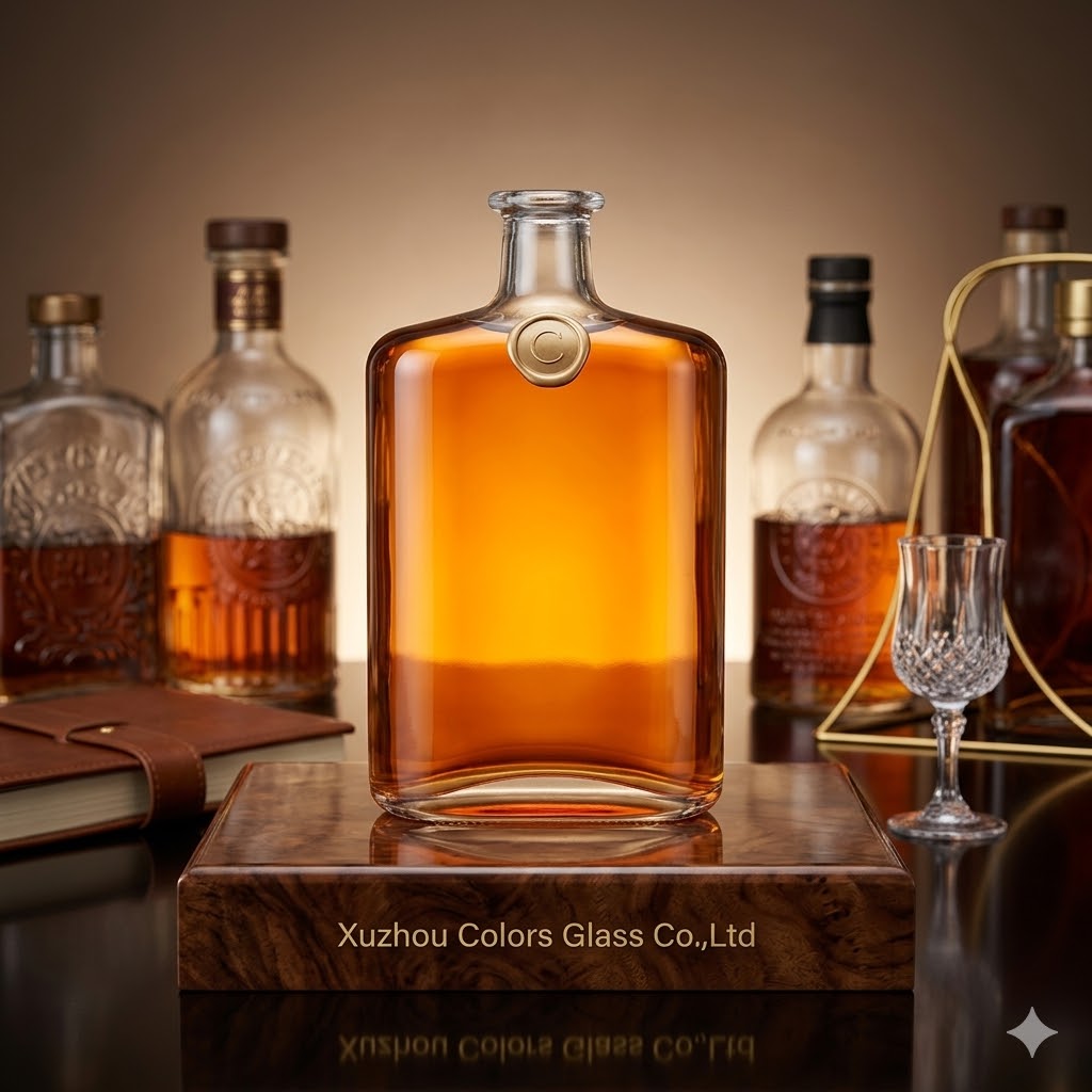 700ml Unique Shape Glass Liquor Bottle