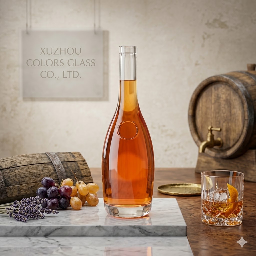 Premium 700ml Round Super Flint Glass Bottles for Spirits & Liquors