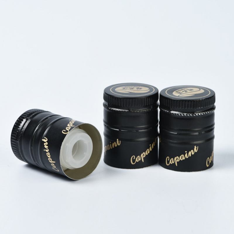 Wholesale Stock 31.5mm Aluminium ROPP Olive Oil Bottle Cap with Non-refillable Plastic Pourer Insert