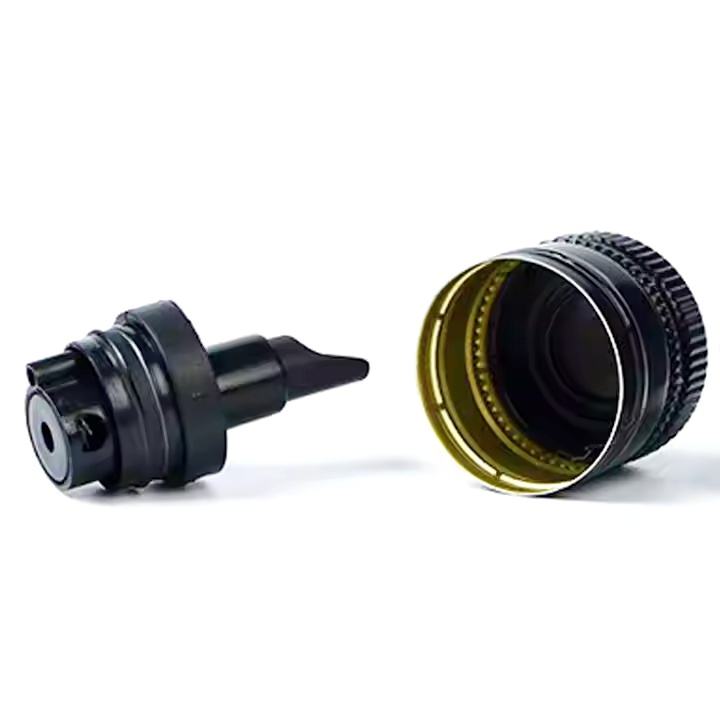 31.5x24mm Pop-Up Aluminium Plastic Olive Oil Bottle Cap with Telescopic Non-refillable Pourer Insert