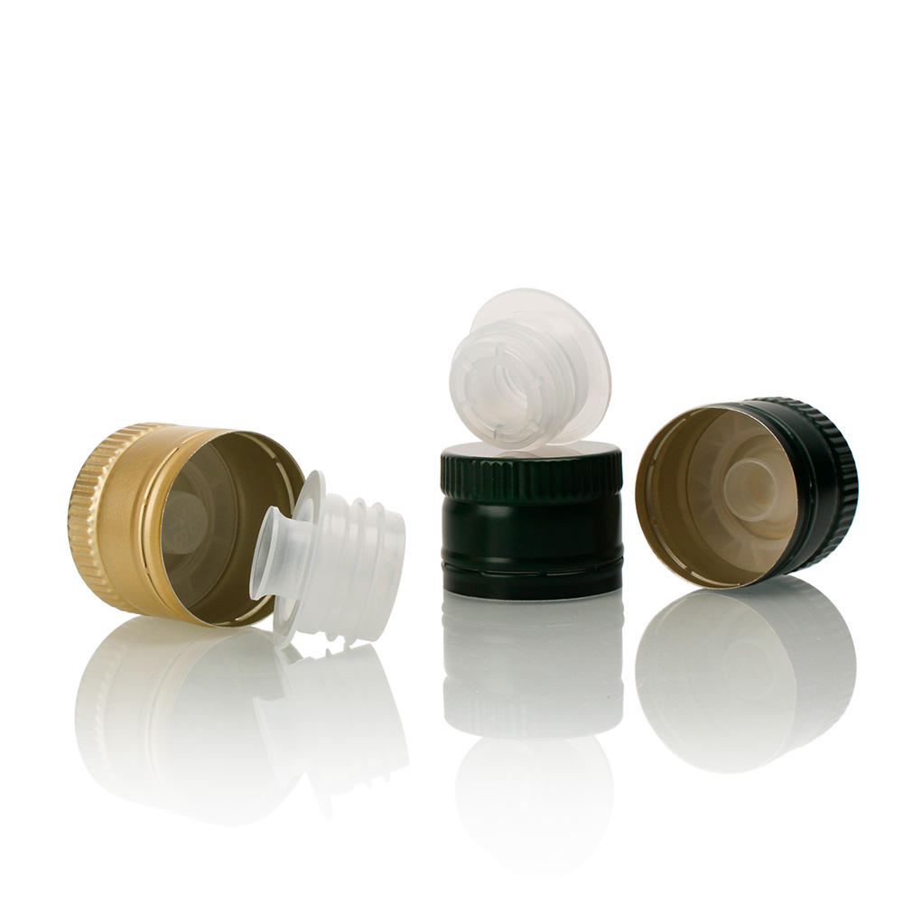 Stocked 31.5*24mm & 31.5*44mm Pilfer-Proof Aluminum Screw Cap for Olive Oil Bottles