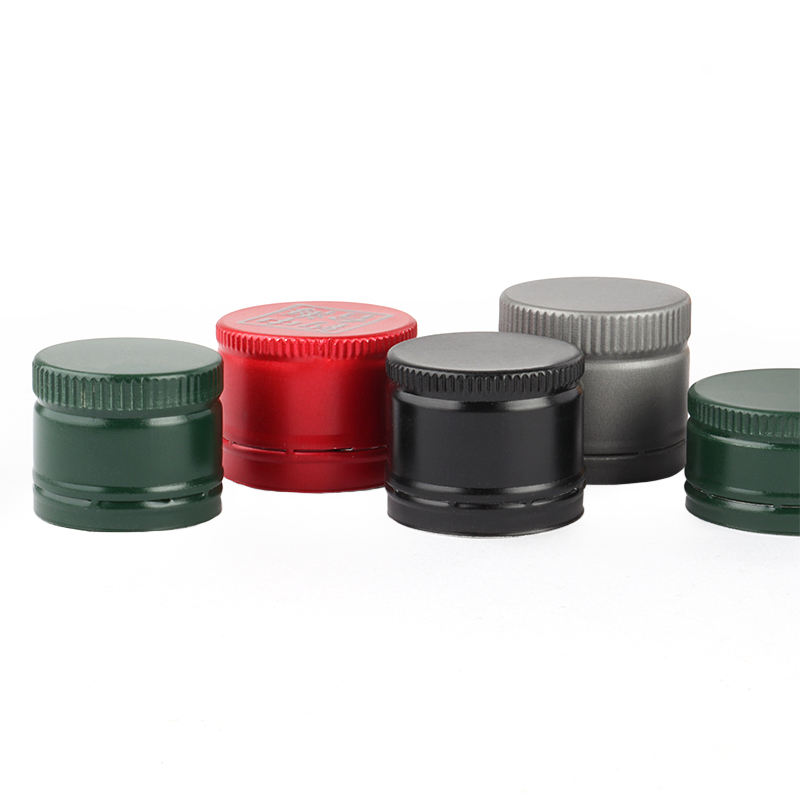 Matte Black Metal ROPP Screw Cap with Custom Logo Printing for Olive Oil Glass Bottle