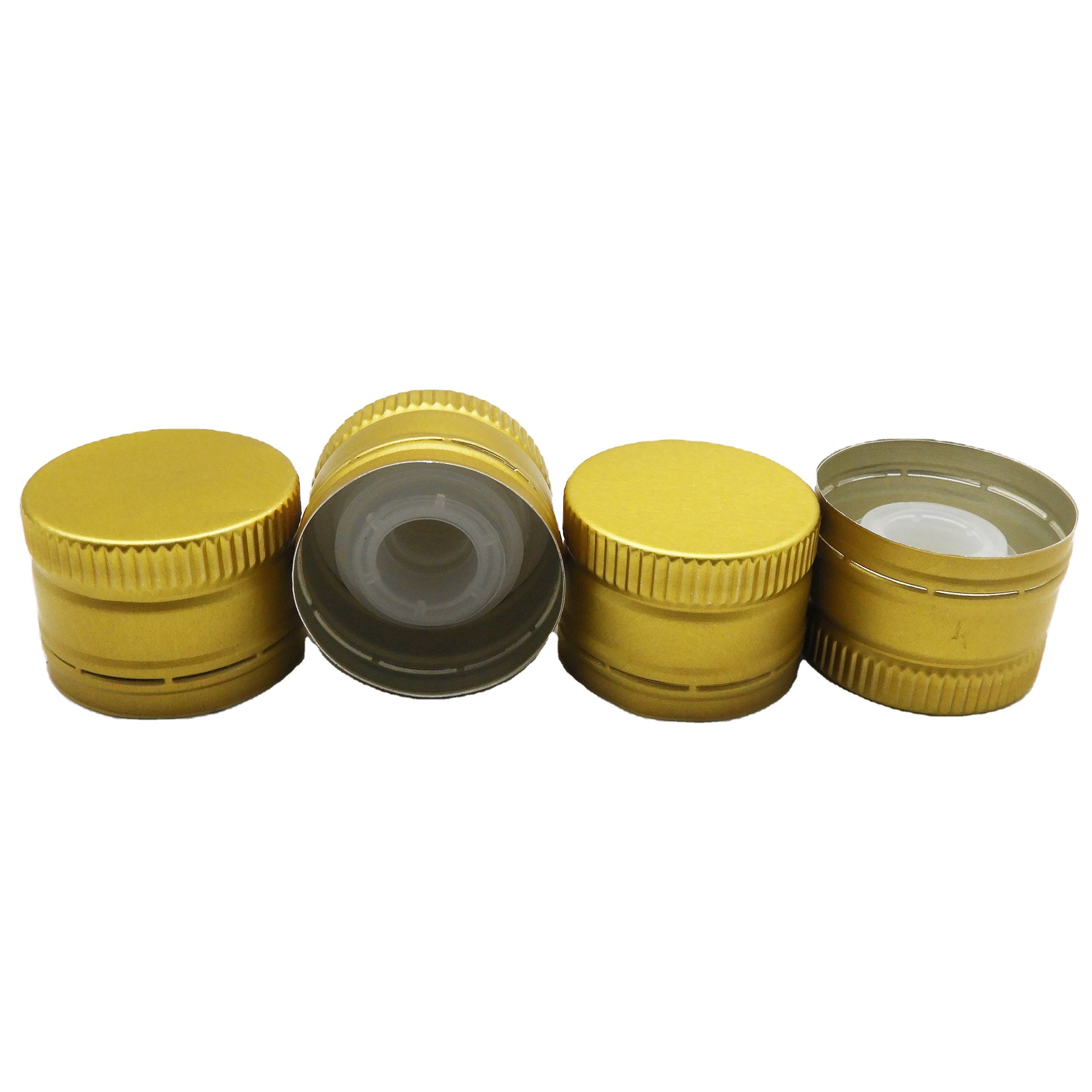 31.5×24mm Pilfer-Proof Aluminum Plastic Cap with Pourer Insert for Olive Oil Bottles