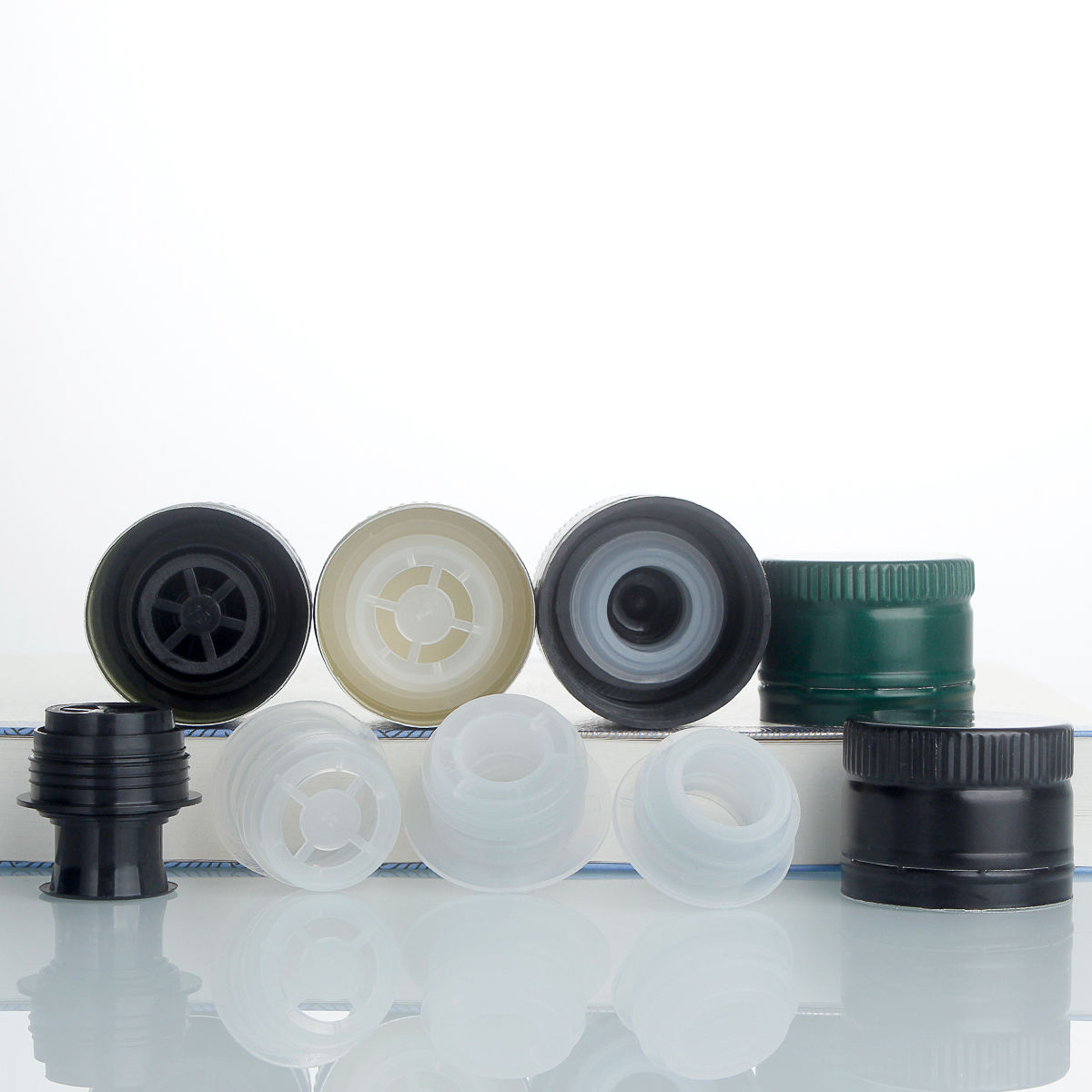 Wholesale Custom Logo Olive Oil Drop Stop Plastic Pourer Aluminum Plastic Screw Cap for Glass Bottles