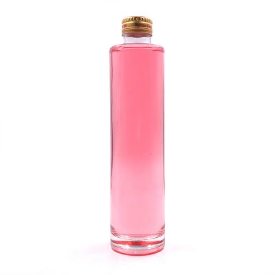  Cylinder crystal 750ml voss style liquor wine vodka empty glass bottle 