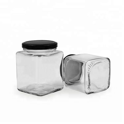 50ml 80ml 100ml 150ml 200ml 280ml 380ml 500ml 730ml square glass jar for honey