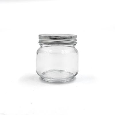 Round 200ml empty glass mason food packaging jar for food storage