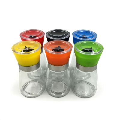  Grinder 180ml glass spice jar with shaker lid