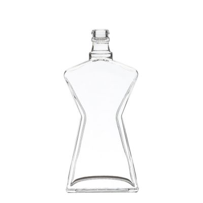 Custom shape star shape glass wine bottle with cap 
