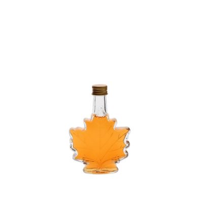 50ml 100ml Maple Leaves Shaped Glass Bottle Small Wine Bottle Liquor Bottle