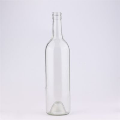 Clear Glass Red Wine Bottle Empty Wine Bottle with Cork /Screw top 