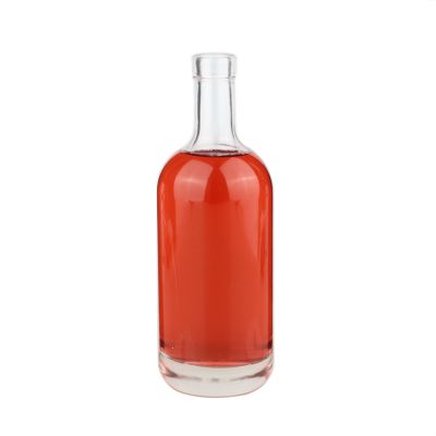 Empty clear glass 350ml 500ml 750ml sized liquor glass wine bottle with cork Manufacturer 