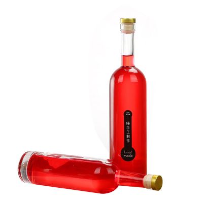 Vodka Bottle 200ml High Quality Luxury Clear Vodka Whisky Liquor Spirit Glass Bottle 
