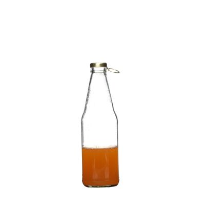 330ml Crown Cap Clear Customized Beverage Glass Bottle 