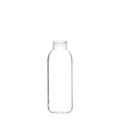 Clear Metal Screw Cap 250ml Glass Water Bottle 