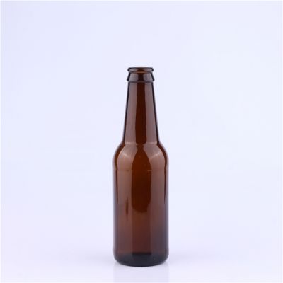 250ml 8oz Long Neck Empty Glass Beer Bottle with Crown Cap 