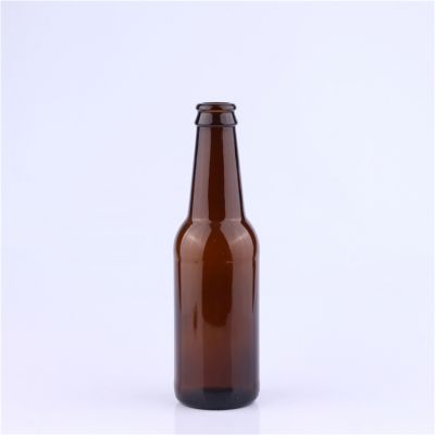 250ml 8oz Long Neck Empty Glass Beer Bottle with Crown Cap 