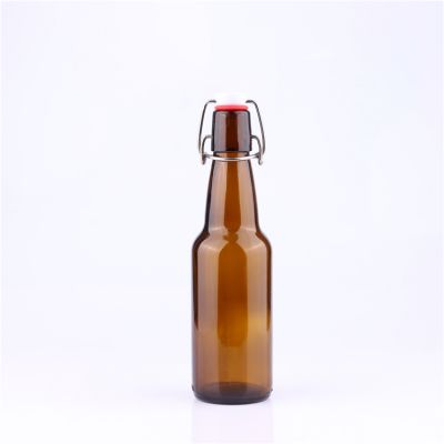 Alcohol Storage Beer Bottle glass With Swing Cap Top 