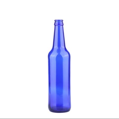 Blue glass bottle 500ml beer glass bottle 