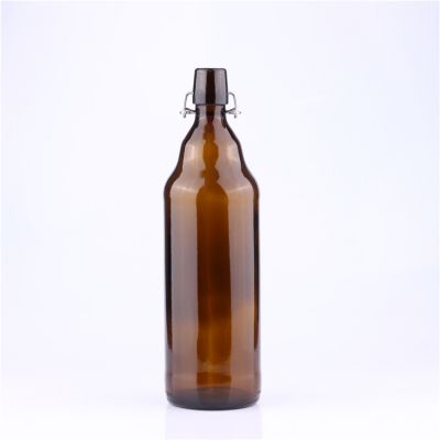 Vintage style Swing Top Easy Cap Beer Bottle 1L Amber Flip Tops With Stopper Cap