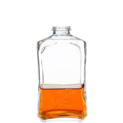 1000ml hard super flint glass enient wine bottle with logo design 