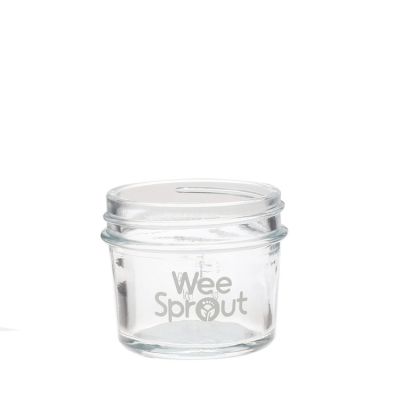 custom printed logo clear 4oz glass mason jar with metal lid 