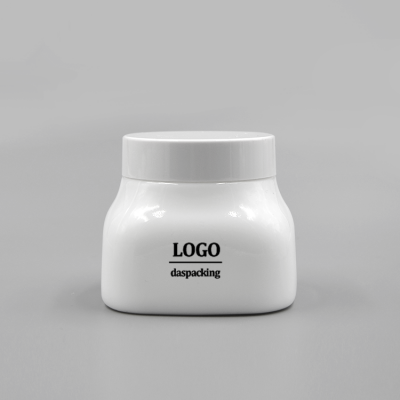 300ml opal white ceramic cosmetic jars cream containers for body scrub with white bakelite lids 