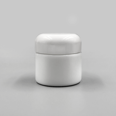 Skin cream packaging 50g opal white glass cosmetic jar with urea bakelite white lid 