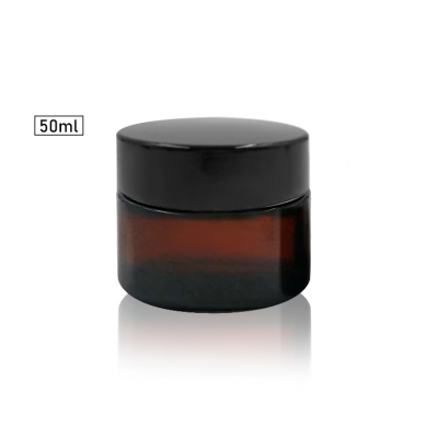 UV protected straight side glass cosmetic cream jar 50ml 