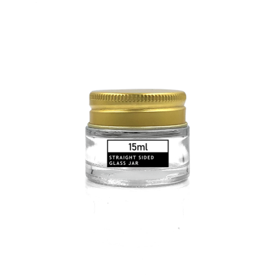 1/2 oz 15g straight side glass cosmetic cream packaging jar