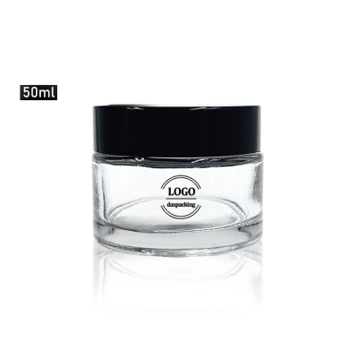 50 ml clear cosmetic glass jar for face cream 