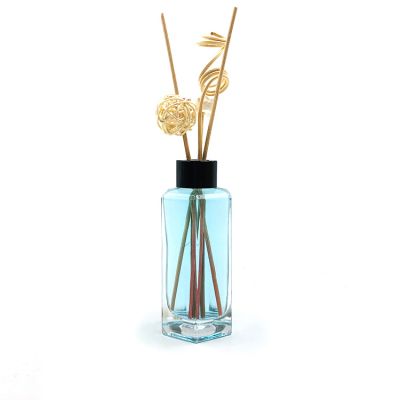 Tall bottle 130ml hexagon empty glass reed diffuser bottle 