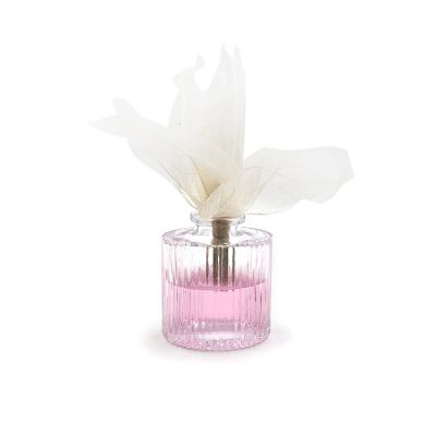 Wholesale crystal fancy attar diffuser bottle 100ml clear glass with glass stick 